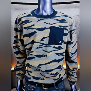 adidas Fleece Sweatshirt Men’s Small Camo